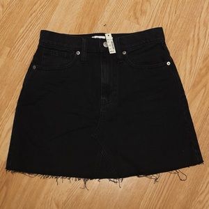 Madewell black denim skirt